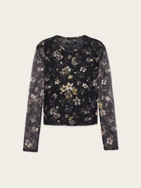 ALLSAINTS ELLIE MESH LONG SLEEVE T-SHIRT
