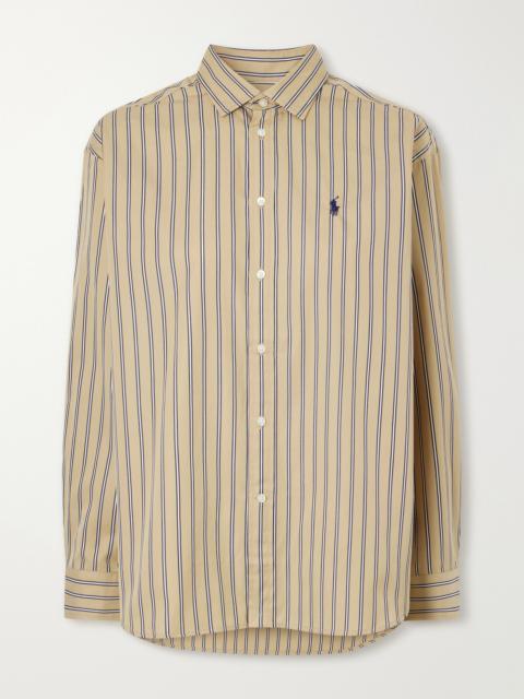 Polo Ralph Lauren Logo-embroidered Striped Cotton Shirt