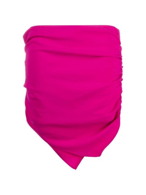 Hatty ruched asymmetric miniskirt