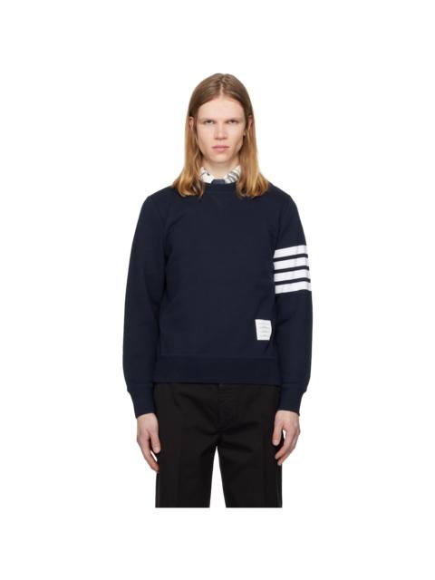 Thom Browne Navy Classic Loopback 4-Bar Sweatshirt