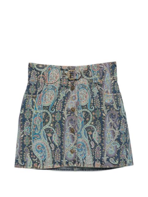 Etro button-fastening short skirt