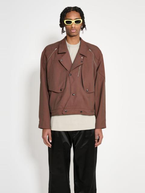 KIKO KOSTADINOV TONINO UTILITY JACKET BROWN SPARROW