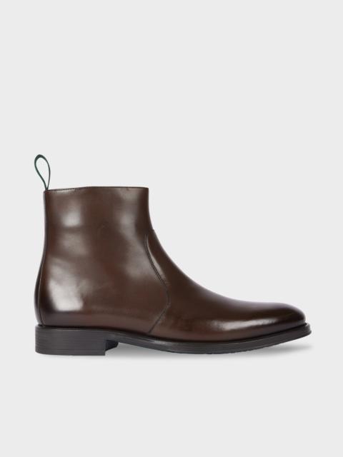Paul Smith Brown Leather 'Lenny' Boots