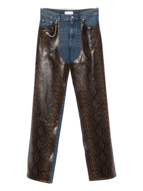 Stella McCartney snakeskin-panel jeans