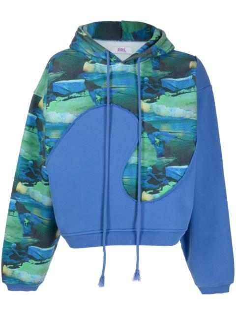 ERL abstract-print long-sleeved hoodie