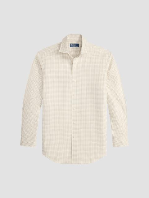 Polo Ralph Lauren Men's Glen Plaid Poplin Classic-Fit Shirt - Coastal Beige White