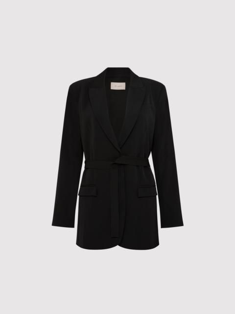 ST. AGNI Belt Detail Blazer - Black