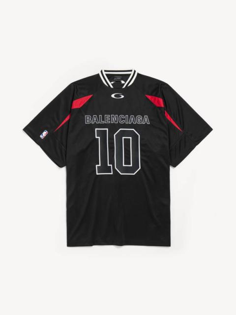 BALENCIAGA Men's Balenciaga | Nba Collaboration Oversized T-shirt in Black/multicolor