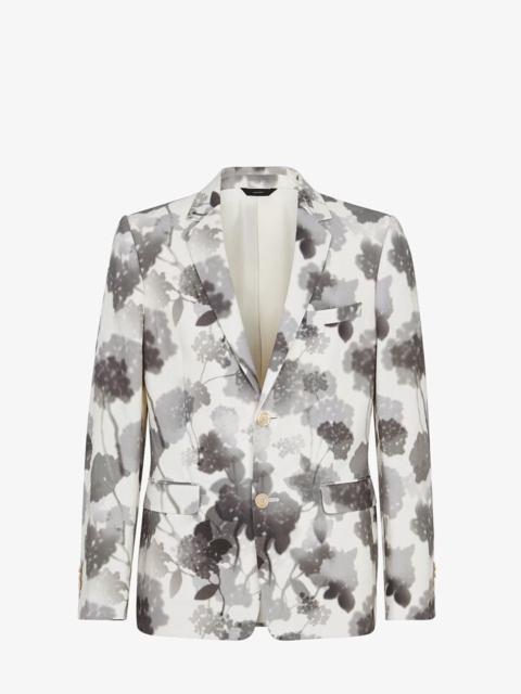 FENDI White canvas blazer
