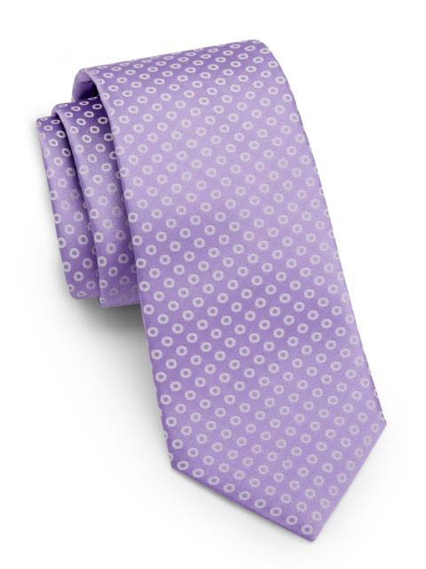 GIORGIO ARMANI Men's Geometric Silk Tie - Violet