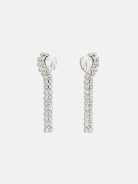 Alessandra Rich CRYSTAL EARRINGS WITH FRINGES