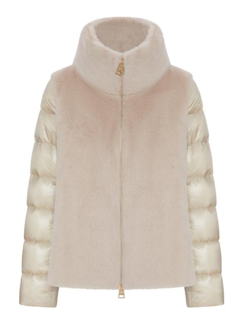 Herno PUFFER JACKET WITH FAUX FUR PANEL