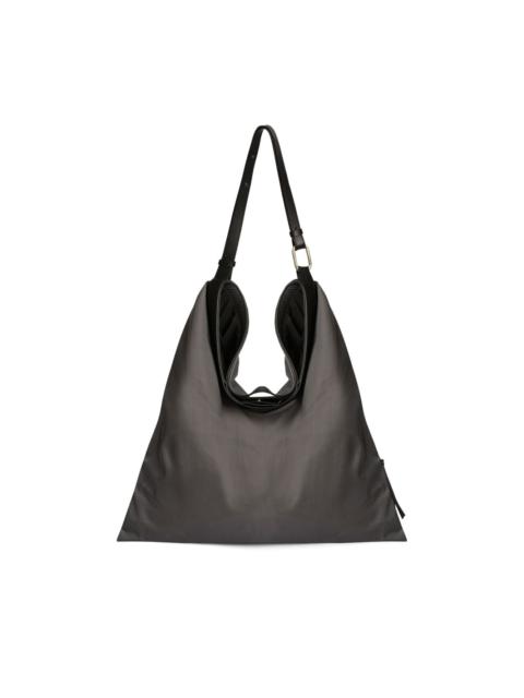 Jil Sander leather strap logo soft rolled bag