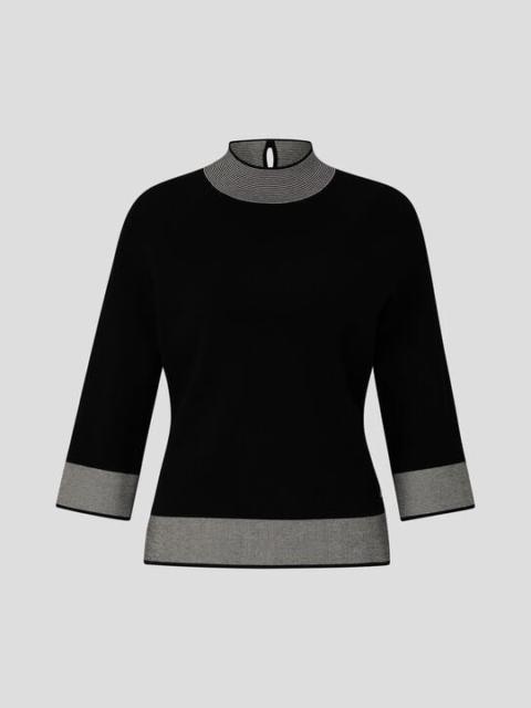 BOGNER Magda sweater in Black/White