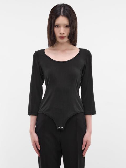 Junya Watanabe Black Jersey Long Sleeve Bodysuit