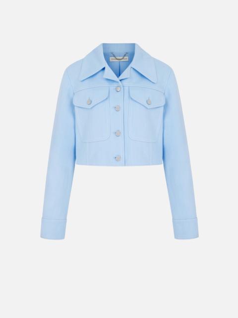 EMILIA WICKSTEAD Nics Jacket in Icy Blue Denim