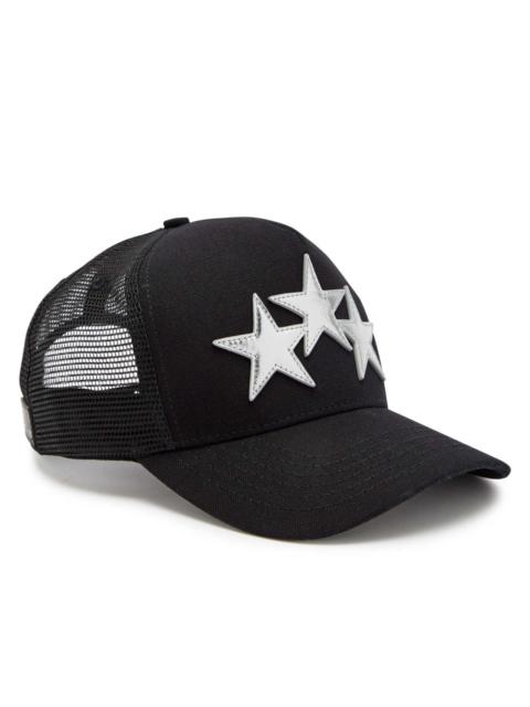 AMIRI Amiri 3 Star Appliquéd Canvas and Mesh cap