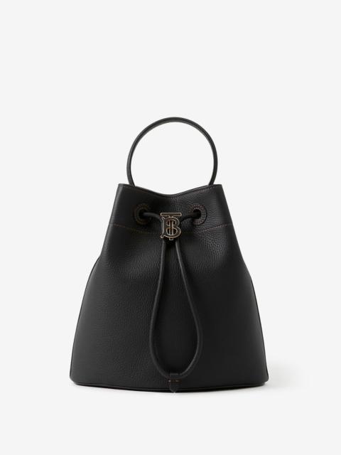 Burberry Small Grainy Leather TB Bucket Bag