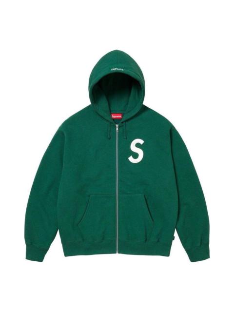 Supreme FW23 Week3 S Logo Zip Up Hooded Sweatshirt Jacket 'Green' SUP-FW23-071