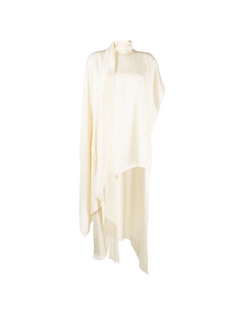 Taller Marmo attached-scarf asymmetric kaftan dress