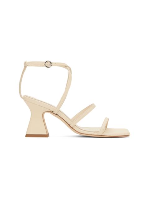 Aeyde Off-White Edda Leather Heeled Sandals