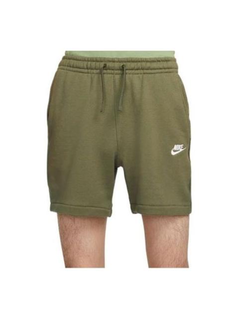 Nike Nike Solid Color Minimalistic french terry Casual Shorts Olive Green DQ4596-222