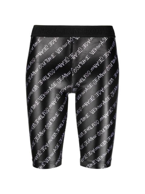 VERSACE JEANS COUTURE logo-print knee-length shorts