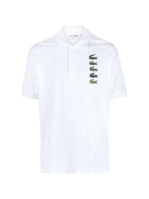 logo-patches cotton polo shirt