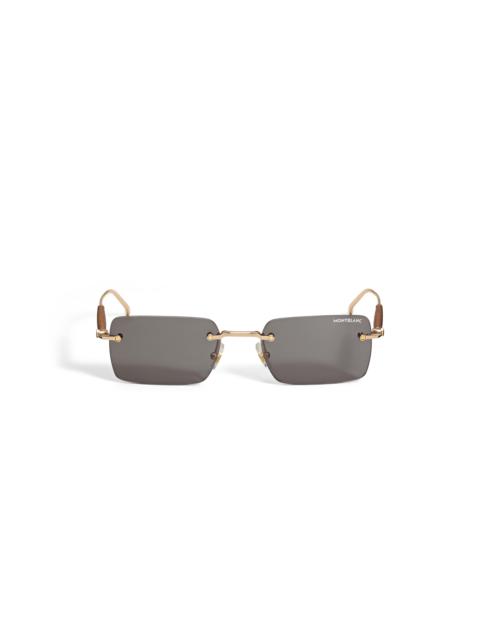 Montblanc SQUARED SUNGLASSES WITH GOLD COL METAL FRAME