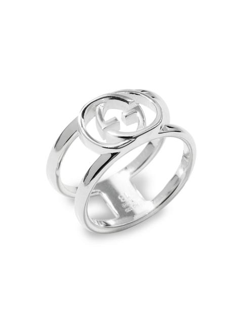 GUCCI Women's Interlocking-G Sterling Silver Open Ring - Silver