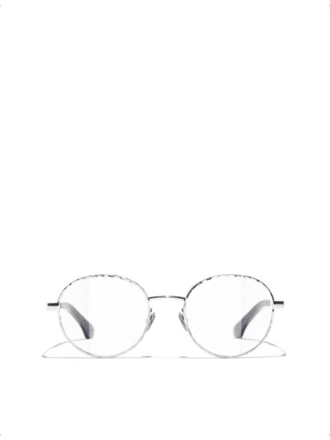 CHANEL CH2225 Round-Frame Metal Optical Glasses