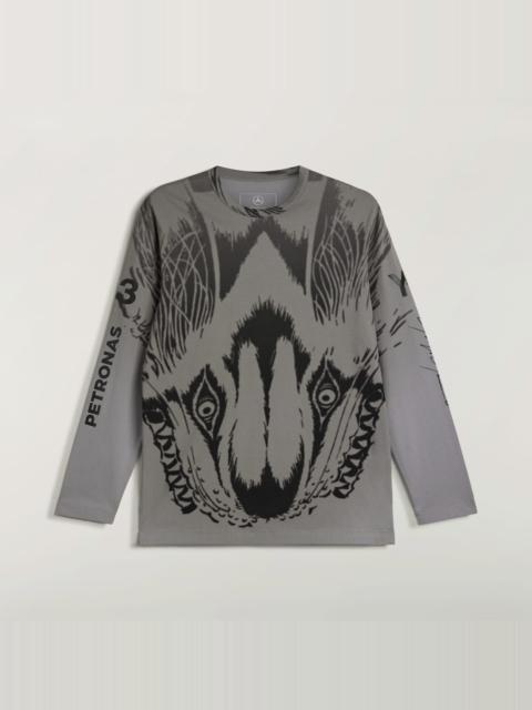 Y-3 Y-3 MERCEDES WOLF GRAPHIC LONG SLEEVE TEE