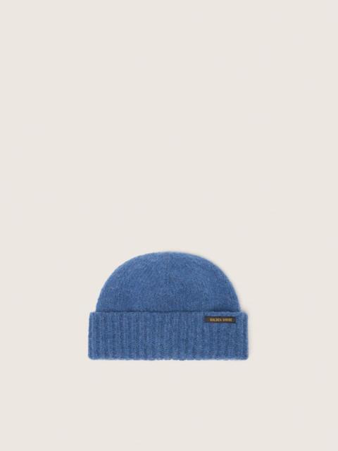Golden Goose Beanie in blue alpaca wool with contrasting label