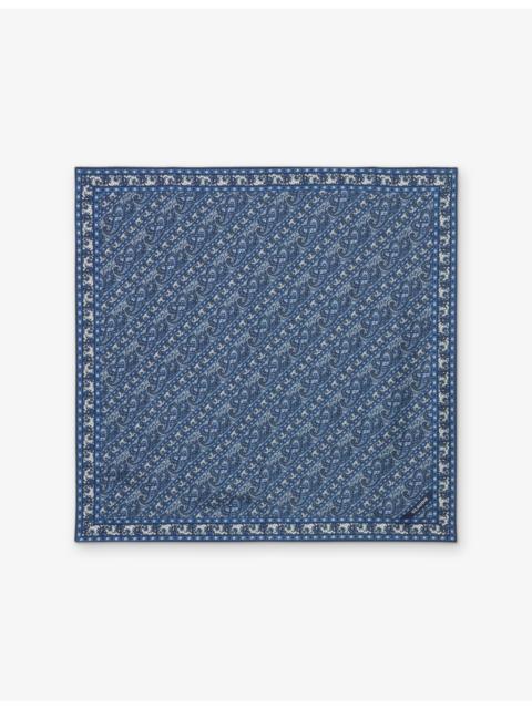 Claudie Pierlot Paisley-Print Square Silk Scarf 65cm x 65cm