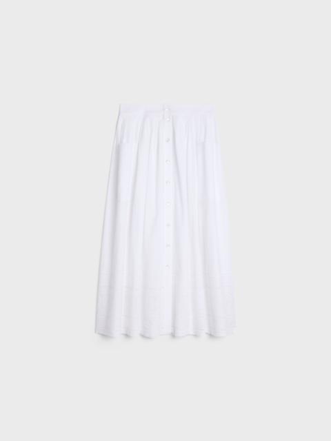 CELINE midi skirt in cotton batiste