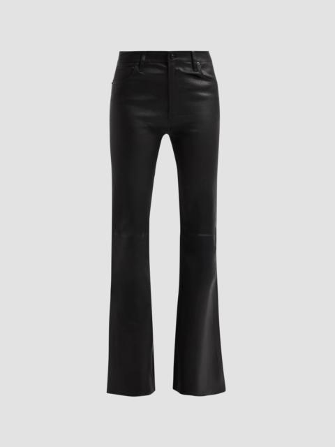 FRAME Women's Leather Flared Pants - Black
