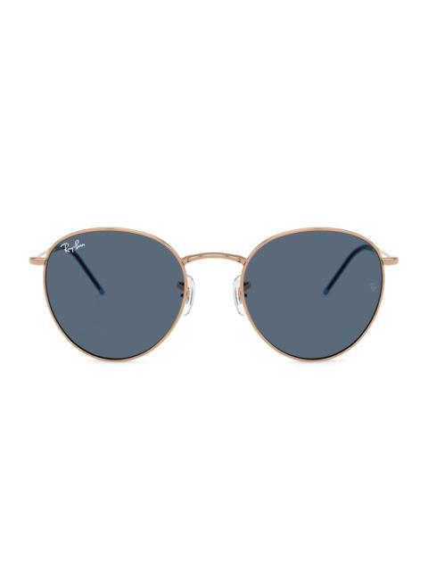 Ray-Ban Women's 0RBR0103S 53MM Round Sunglasses - Blue Rose Gold