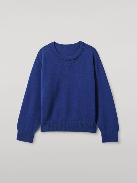 Johnstons of Elgin Stella Blue Cashmere Sweatshirt