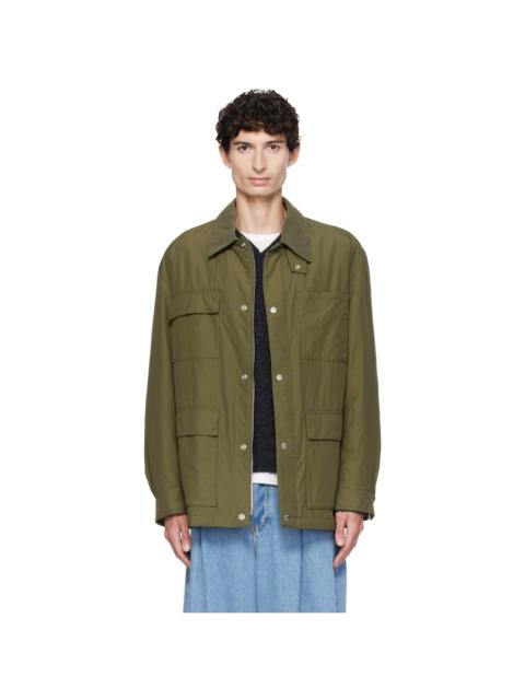 BOSS Khaki Water-Repellent Field Checkered Lining Jacket