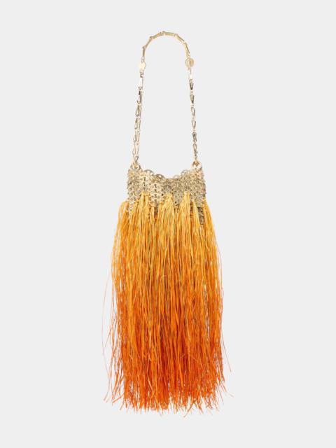 ICONIC GOLD 1969 NANO BAG HAND CRAFTED WITH RAFFIA FRINGES