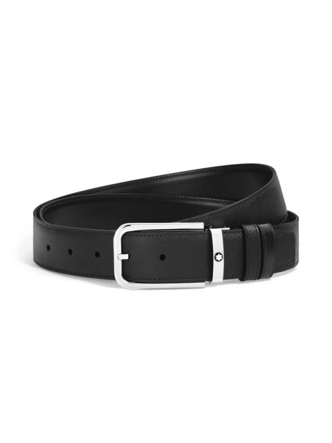 Montblanc 35 MM REVERSIBLE BELT IN SARTORIAL LEATHER WITH RECTANGULAR BUCKLE