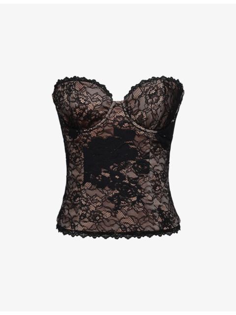 House of CB Yara Strapless Corset Lace Top