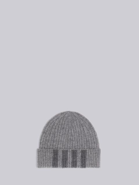 Thom Browne Light Grey Fine Merino Wool Rib 4-Bar Hat