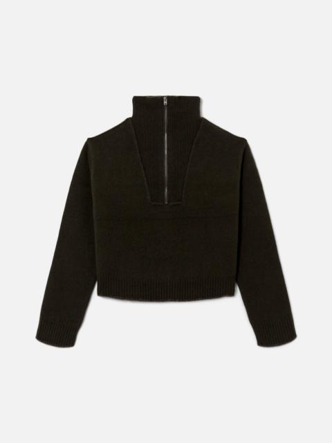 RE/DONE Zip Neck Pullover - Olive Branch