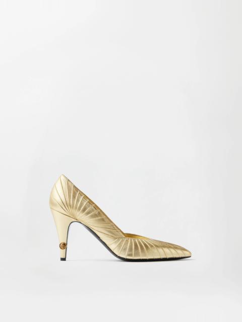 VERSACE Gianni Metallic Nappa Pumps 90 mm