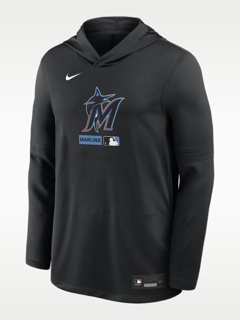 Nike Miami Marlins Authentic Collection Men's Nike Dri-FIT MLB Long-Sleeve Hooded Top