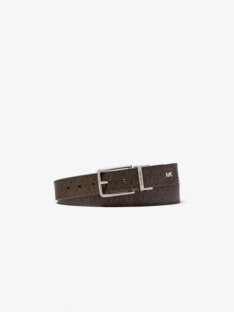 MICHAEL KORS Reversible Logo and Leather Belt