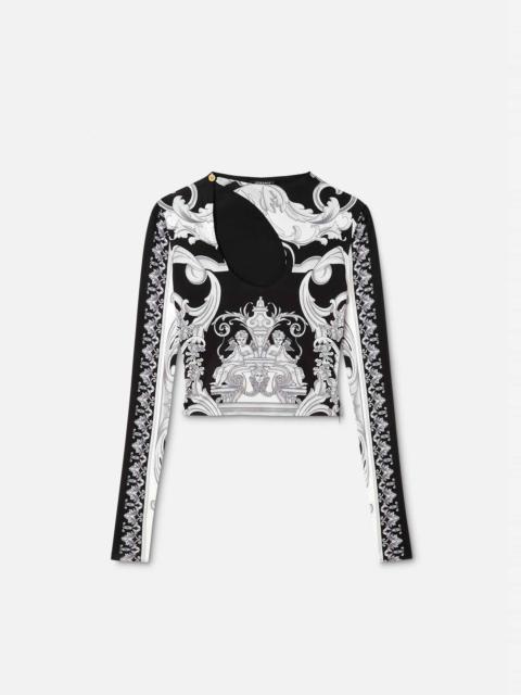 VERSACE Silver Baroque Cut-out Shirt
