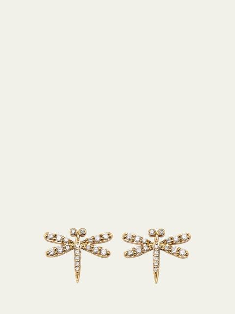 SYDNEY EVAN 14K Diamond Dragonfly Stud Earring, Single