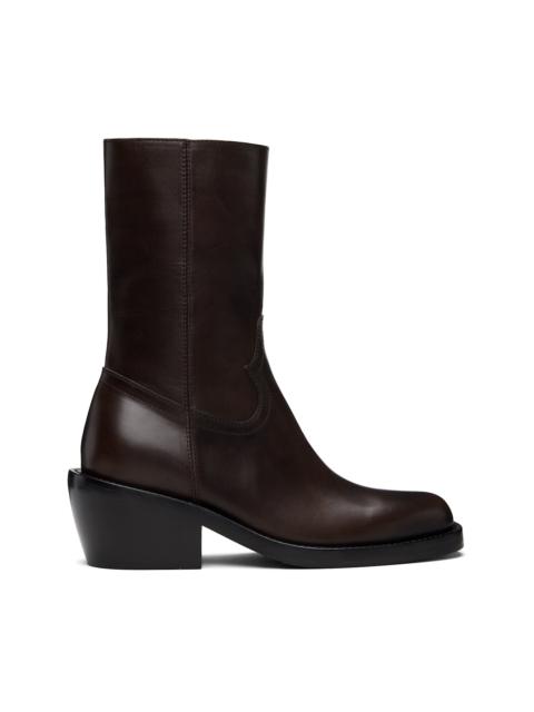 Dries Van Noten Brown Leather Boots